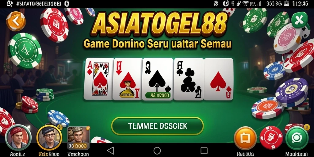 Tampilan menarik gameplay domino di ASIATOGEL88.