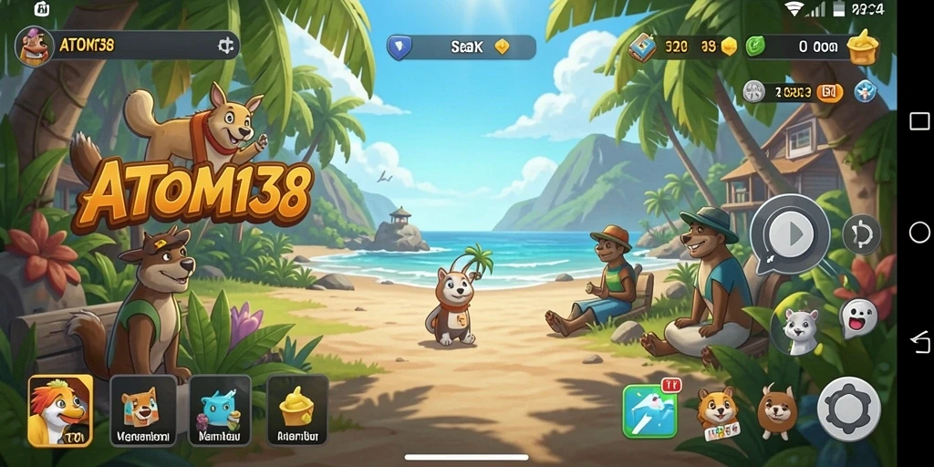 Tampilan gameplay seru dan menantang di ATOM138.