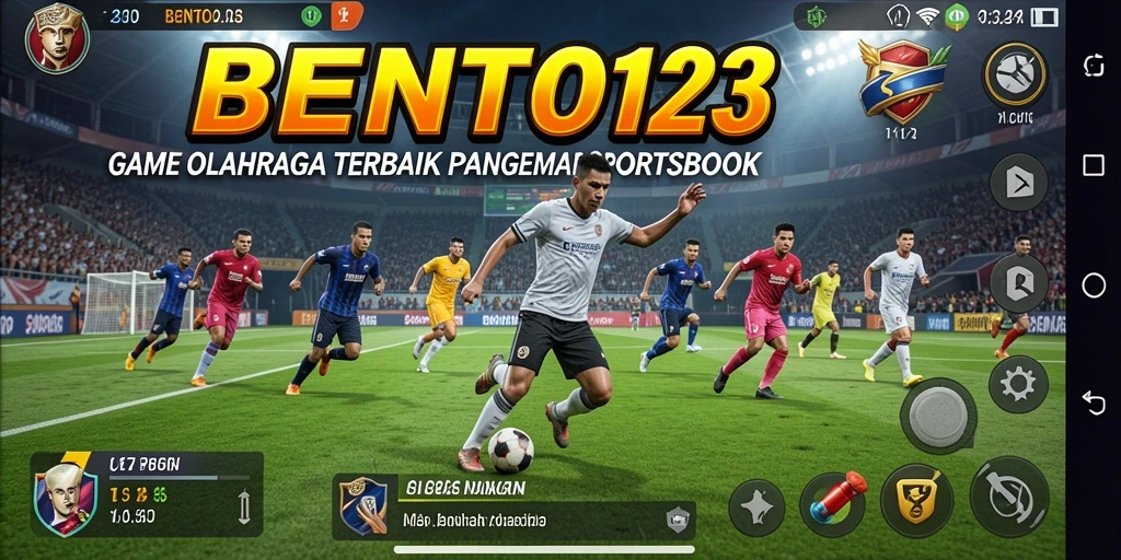 Screenshot utama BENTO123 menampilkan antarmuka taruhan olahraga yang dinamis.