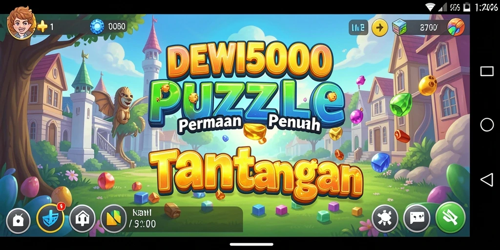 Screenshot gameplay DEWI5000 menunjukkan keseruan bermain puzzle.