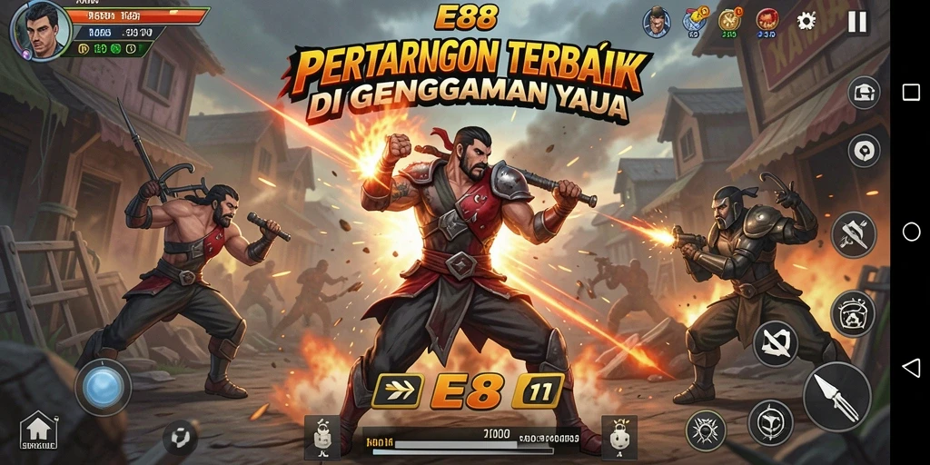 Tampilan seru dari gameplay E88 dalam pertarungan Fighting.