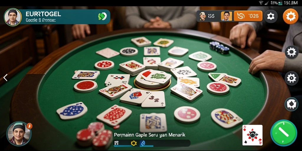 Tampilan gameplay Gaple yang seru di EUROTOGEL.