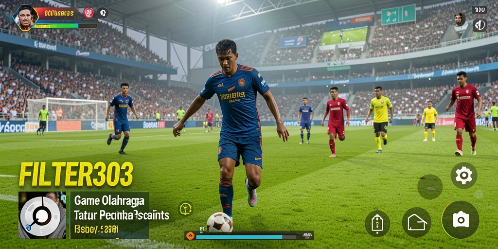 Screenshot FILTER303 menampilkan aksi seru dalam pertandingan olahraga.