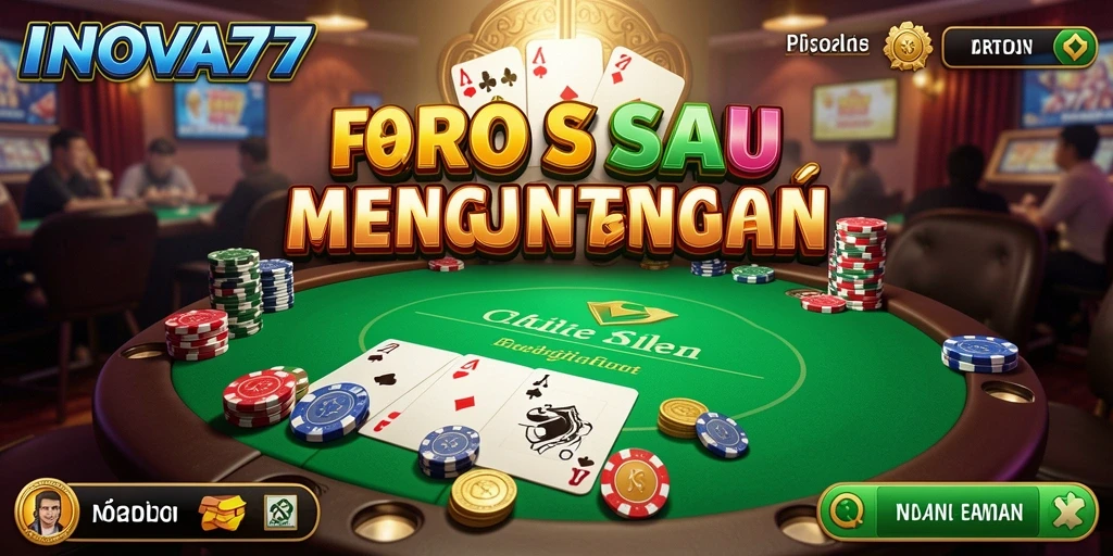 Tampilan gameplay seru permainan Poker di INOVA77.