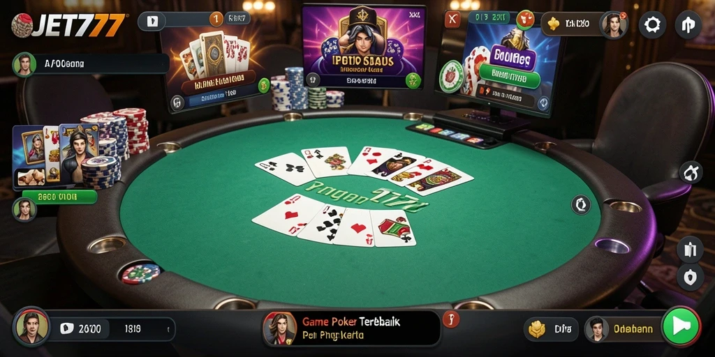 Gameplay seru dan mendebarkan di JET77 Poker.