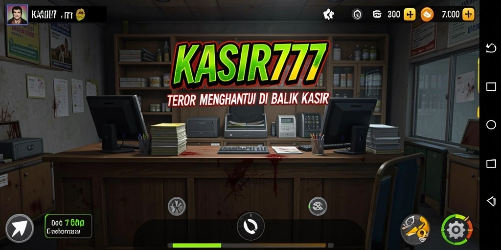 Screenshot gameplay menyeramkan KASIR777 dengan suasana mencekam.