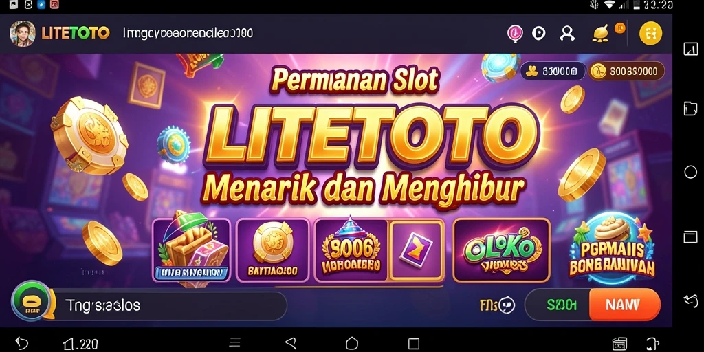 Tampilan gameplay menarik dari LITETOTO dengan berbagai fitur Slot.
