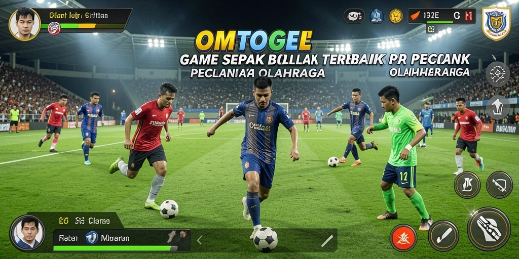 Tampilan gameplay menegangkan dari OMTOGEL saat pertandingan sepak bola berlangsung.