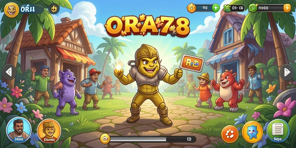 Tampilan gameplay seru dari ORA78 dengan tingkat tantangan arcade.