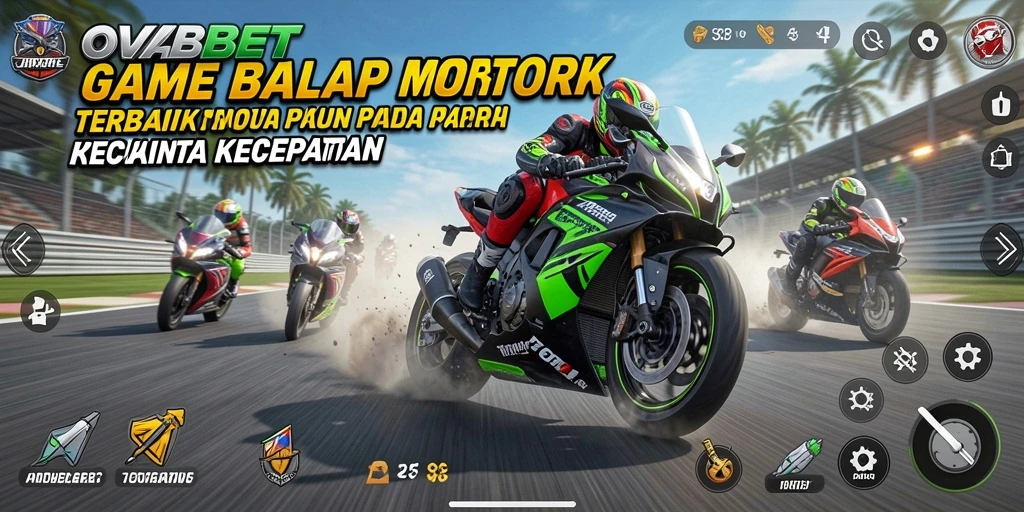 Tampilan menarik dari gameplay balap motor yang seru.