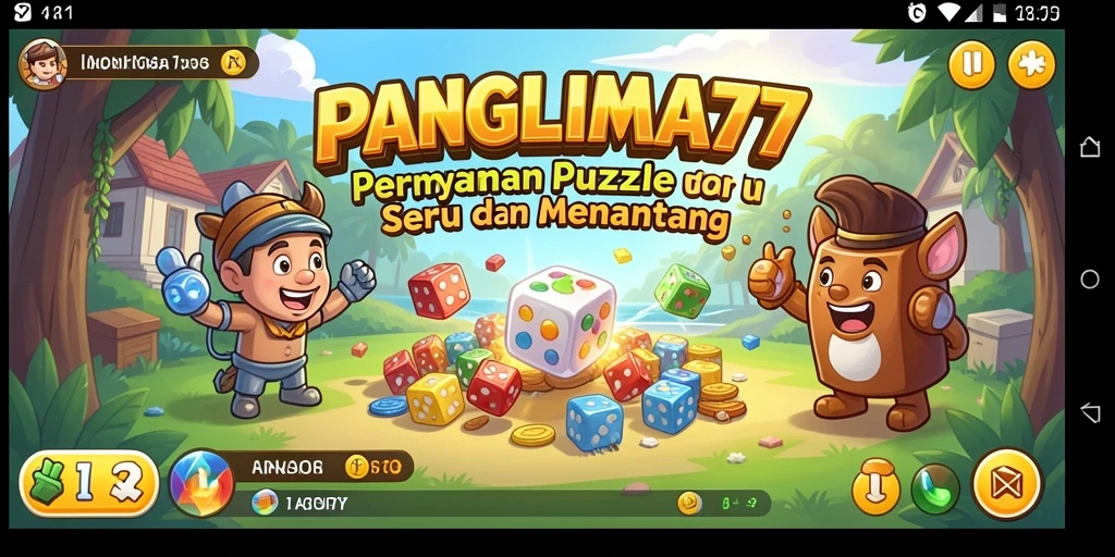 Tangkapan layar gameplay PANGLIMA77 yang menampilkan tantangan Puzzle.