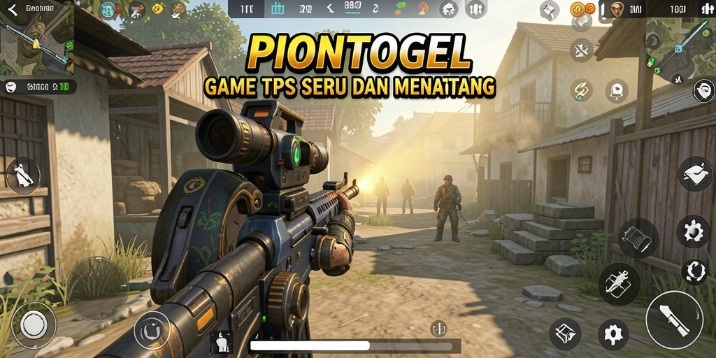 Screenshot gameplay <strong>PIONTOGEL</strong> yang menampilkan aksi seru di medan perang TPS.