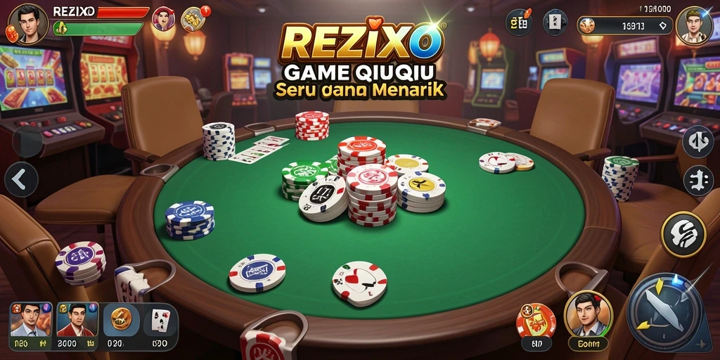 Gameplay QiuQiu yang seru dalam REZIXO.