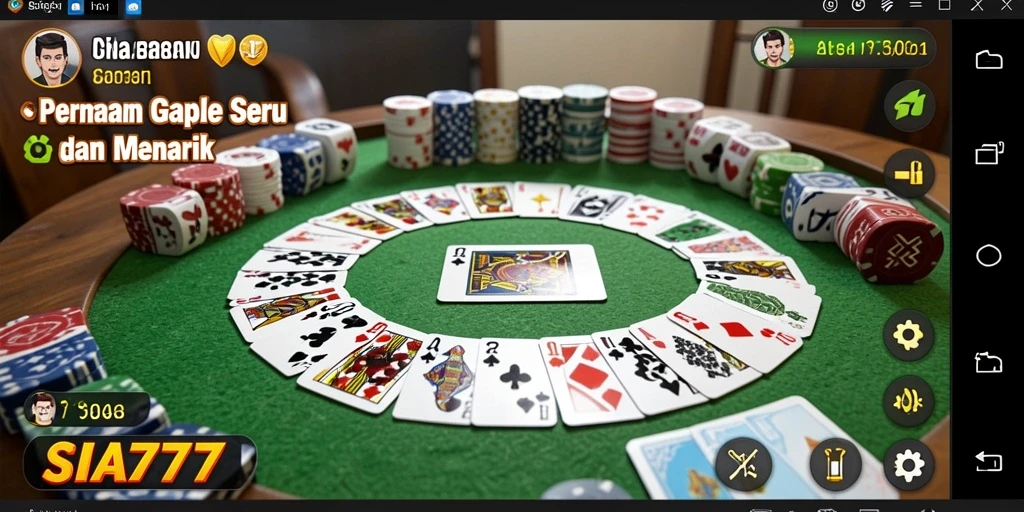 Screenshot gameplay SIA777 yang menampilkan suasana seru bermain Gaple.