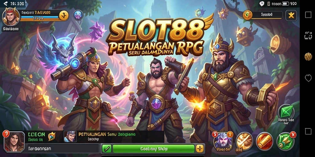 Tampilan gameplay RPG yang mendebarkan di SLOT88.