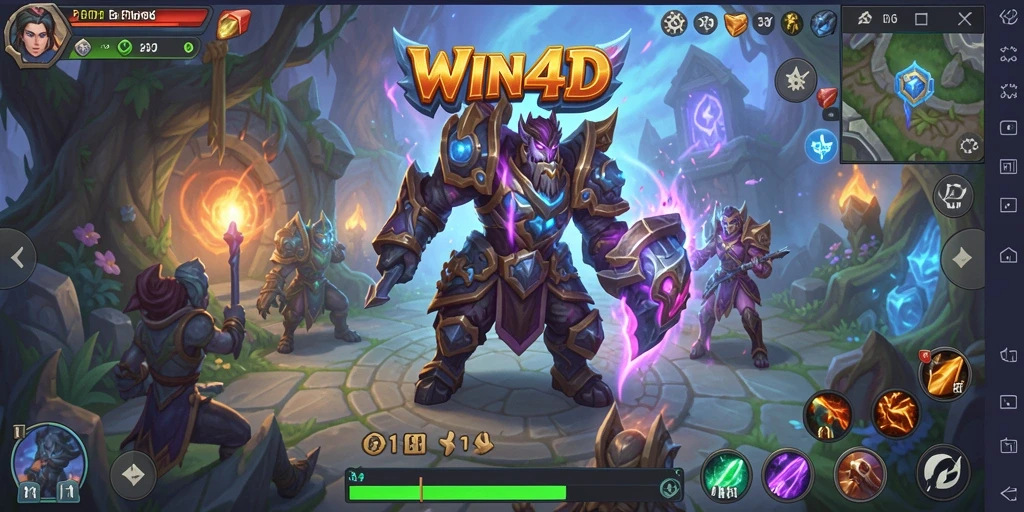 Tampilan gameplay menarik dari WIN4D dengan aksi bertarung yang mendebarkan.