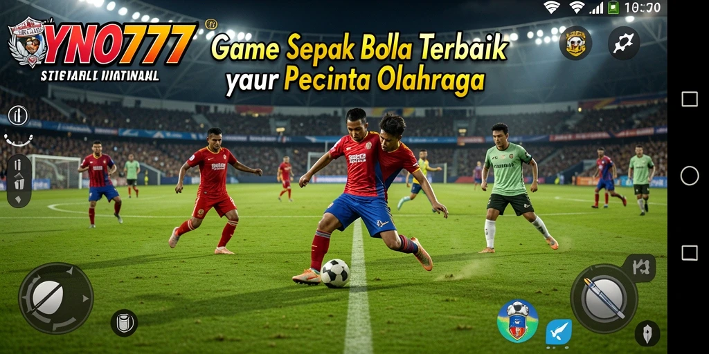 Gameplay seru YONO777 saat pertandingan sepak bola.